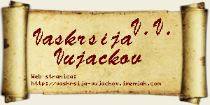 Vaskrsija Vujackov vizit kartica